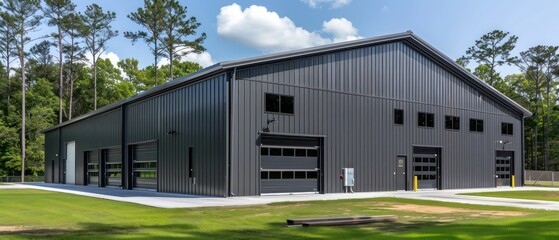 commercial storage building with tall windows