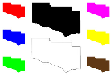Jerome County, Idaho (U.S. county, United States of America, USA, U.S., US) map vector illustration, scribble sketch Jerome map