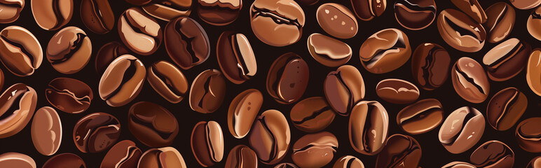 Fototapeta premium brown coffee bean background, Ai generated Images
