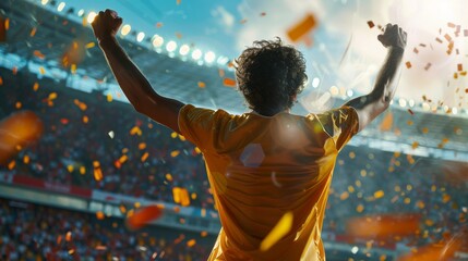 Athlete displaying sportsmanship and respect towards opponents at sporting event