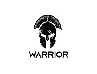 Spartan warrior helmet with claw marks and grunge effect during war.