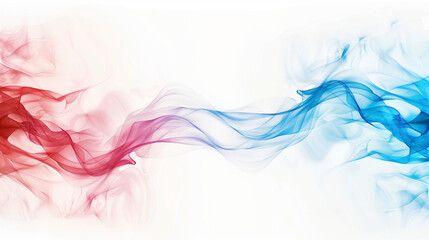 background with red and blue light waves on white top and bottom, Ai Generated images