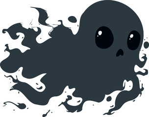 Fototapeta premium Friendly Halloween Ghost Cartoon Illustration