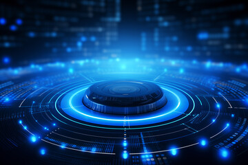 Fototapeta premium Abstract technology digital line electronic network data innovation concept background.