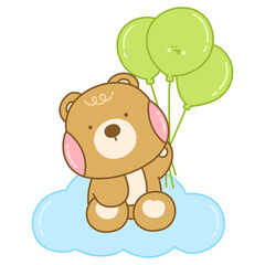 teddy bear with a balloon