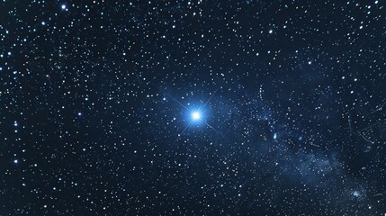 Obraz premium The Bright Star Rigel in the Constellation Orion 