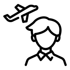 travel agent outline icon