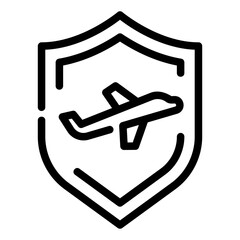 travel insurance outline icon