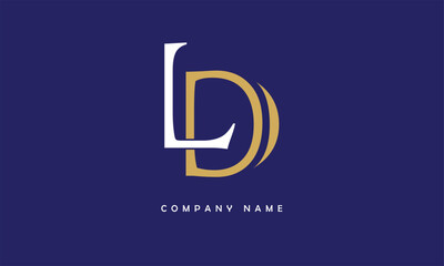 LD, DL, L, D Abstract Letters Logo Monogram