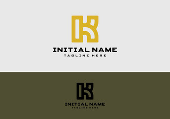 Monogram concept letter K logo design for business