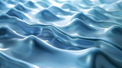 Obraz premium Abstract blue liquid surface with rippling waves and soft light.