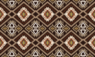 Hand draw Beautiful African Ethnic abstract ikat art. Seamless pattern.Aztec style abstract vector illustration.white background.great for textiles, banners, wallpapers.