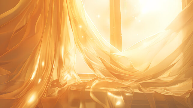 Curtains in the morning sun