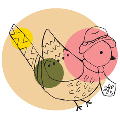 Hand Drawn Bird Character