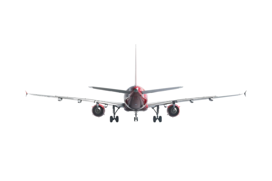 Flying Plane Isolated on Transparent Background