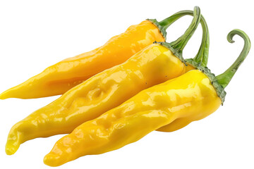 Ripe Aji Amarillo Chilli Isolated on Transparent Background