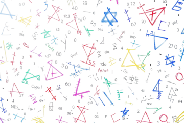 Simplified Algebraic Expression Isolated on Transparent Background