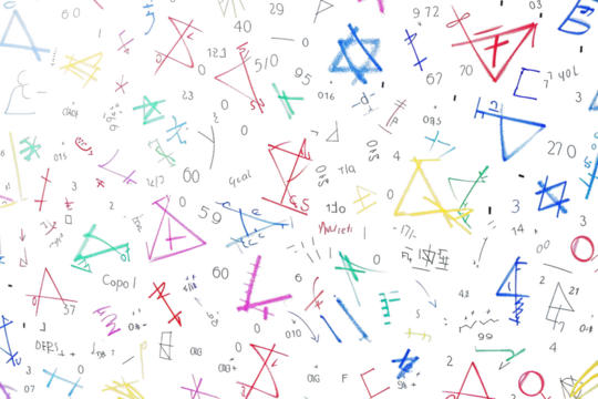 Simplified Algebraic Expression Isolated on Transparent Background