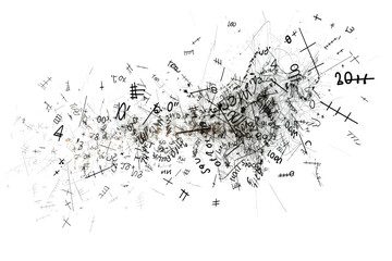 Logarithmic Algebraic Expression Isolated on Transparent Background