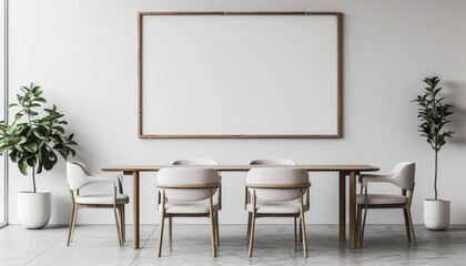 Refined Minimalist Dining Room Setting