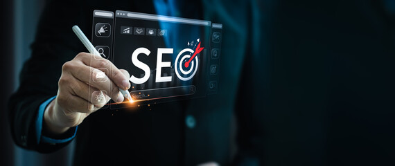 business people use SEO tools, Unlocking online potential. Boost visibility, attract organic...
