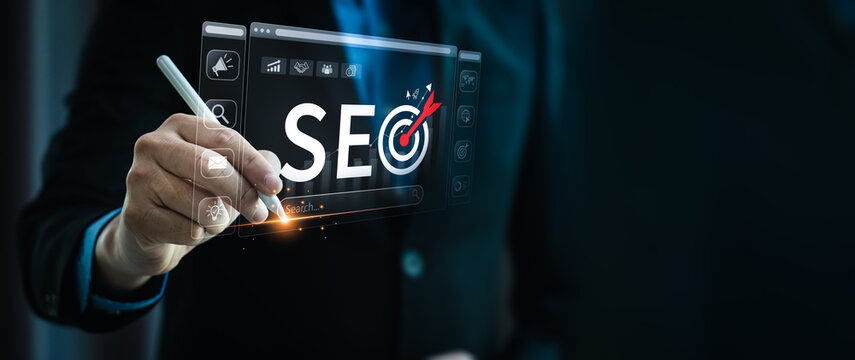 business people use SEO tools, Unlocking online potential. Boost visibility, attract organic traffic, and dominate search engine rankings with strategic optimization techniques. digital marketing