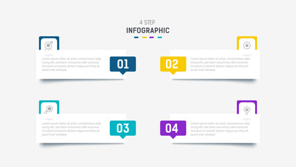 Three Step Infographic label design Vector template with line icons. process steps diagram, presentations, workflow layout, banner, flow chart, info graph vector illustration.