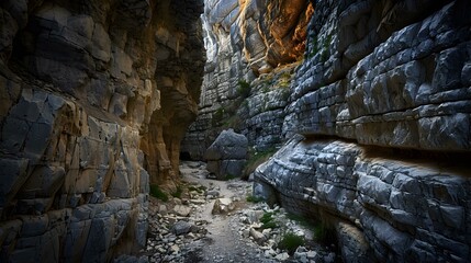 A canyon limestone walls pic