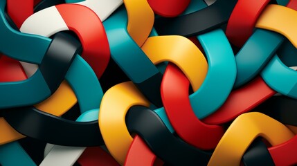 Bold and contemporary flat illustration featuring a stylized chain link pattern in high definition and intricate design.