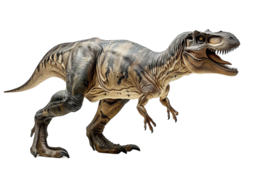 Mighty Allosaurus Hunting Isolated on Transparent Background