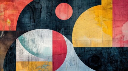 Abstract Background Layered with Overlay Rust and Geometric Shapes