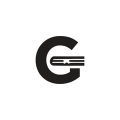 Letter G book logo icon vector template