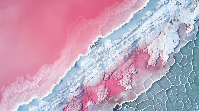 A salt lake pink water pic