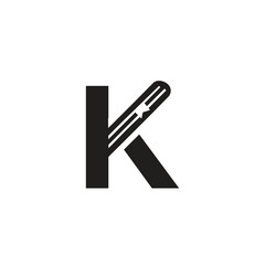 Letter K book logo icon vector template