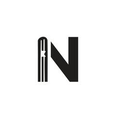 Letter N book logo icon vector template