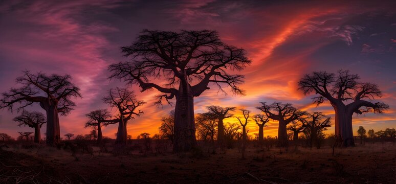 Forests of giant baobabs