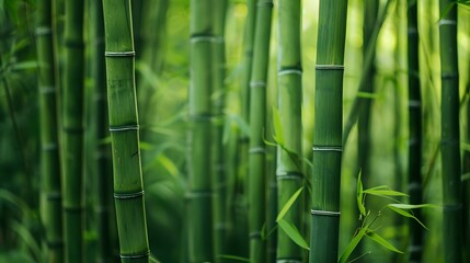 Fototapeta premium Retro colorful bamboo forest pattern illustration poster background