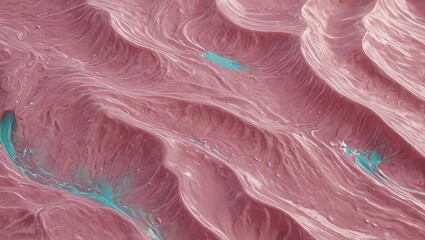 Abstract Pink and Teal Liquid Swirls