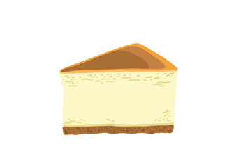 ベイクドチーズケーキのイラスト
