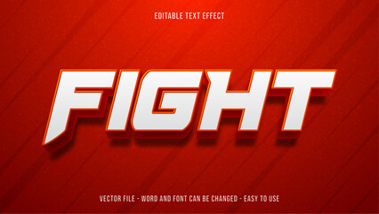 Fight editable text effect 3d style