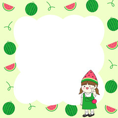  Watermelon pattern background
