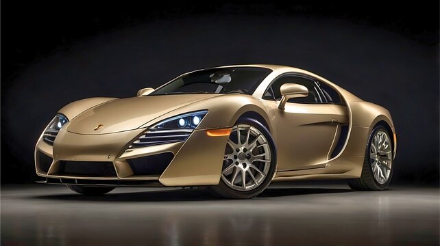 ゴールドのスポーツカー