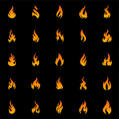 Set of Fire Icon