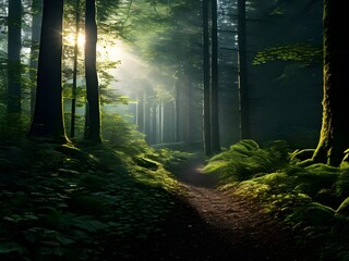 morning in the forest