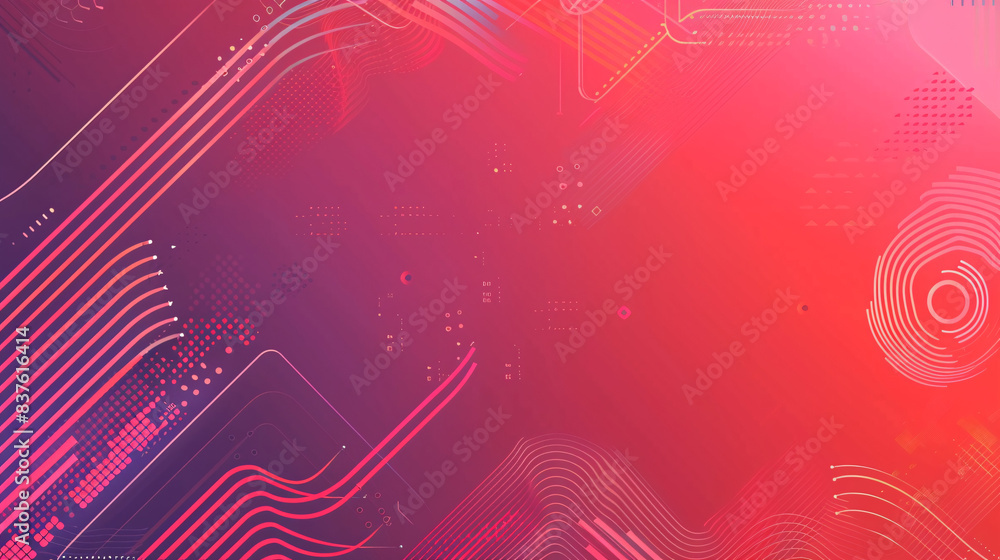 Poster a vibrant minimalist copyspace of modern simple futuristic technology backdrop suitable for presenta