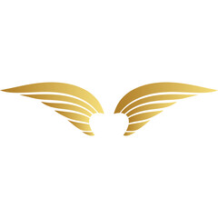 Golden Wings Vector Icon Symbolizing Luxury and Elegance. Vector Stock Illustration