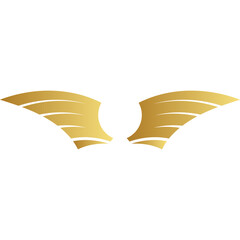 Golden Wings Vector Icon Symbolizing Luxury and Elegance. Vector Stock Illustration