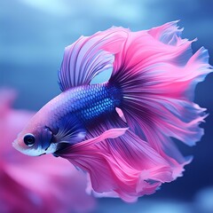 Fototapeta premium beautiful underwater world of siamese fighting fish