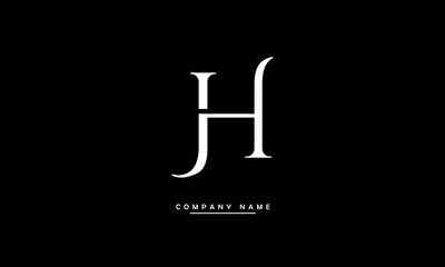 JH, HJ, J, H Abstract Letters Logo Monogram
