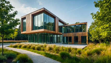 Modern office building in the big city